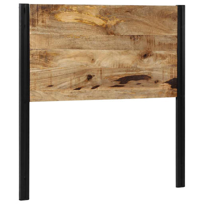 Cabeceira de cama 100 cm madeira de mangueira maciça e ferro