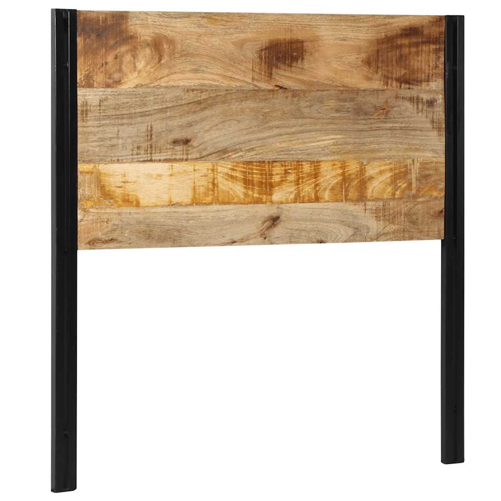 Cabeceira de cama 100 cm madeira de mangueira maciça e ferro