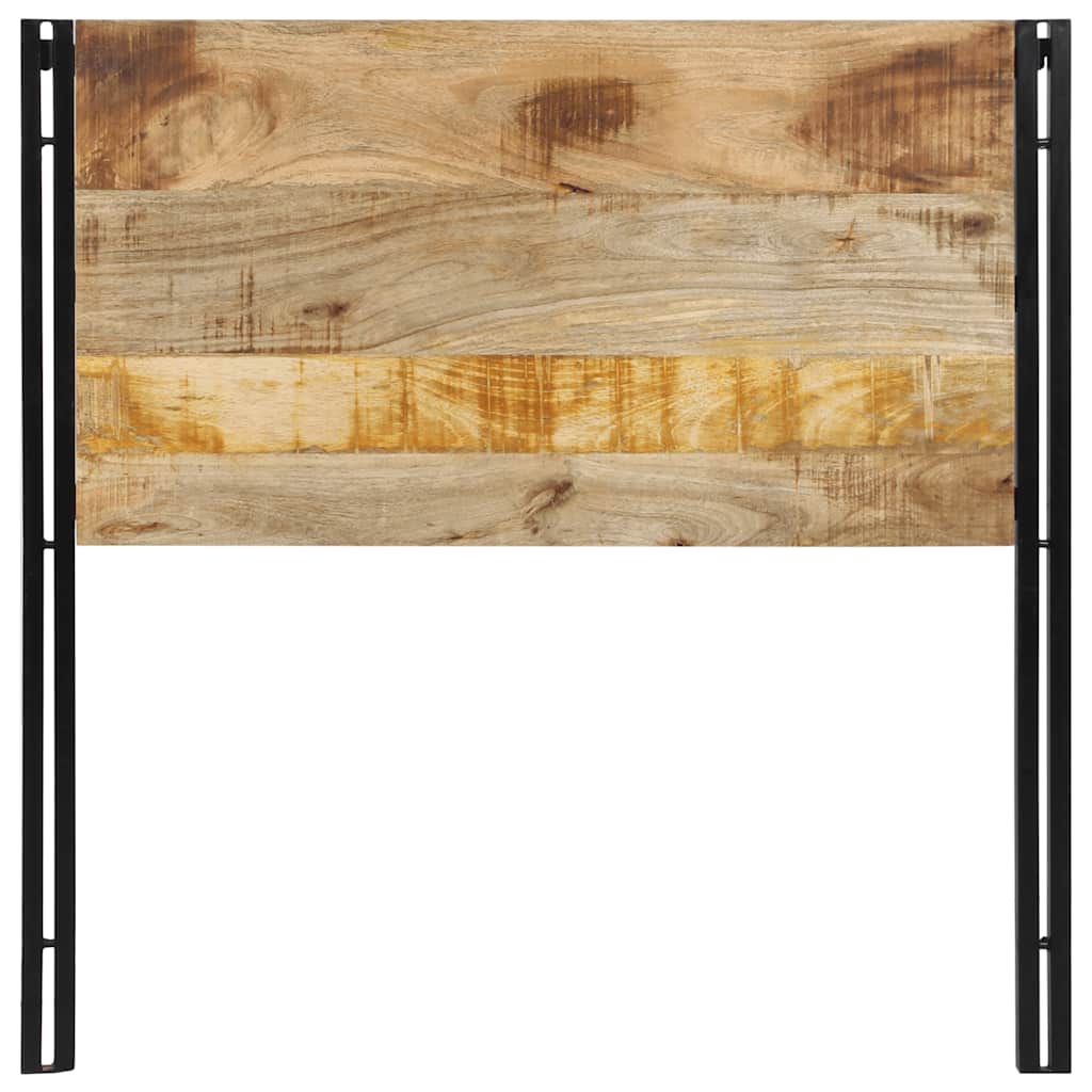 Cabeceira de cama 100 cm madeira de mangueira maciça e ferro