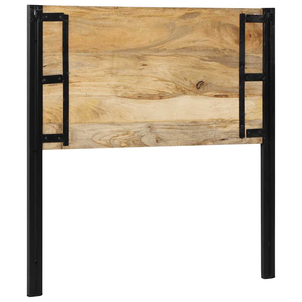Cabeceira de cama 100 cm madeira de mangueira maciça e ferro