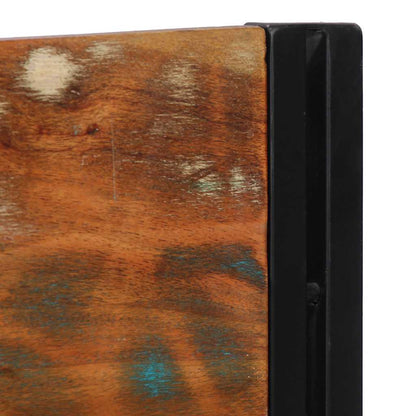 Cabeceira de cama 100 cm madeira recuperada maciça/ferro