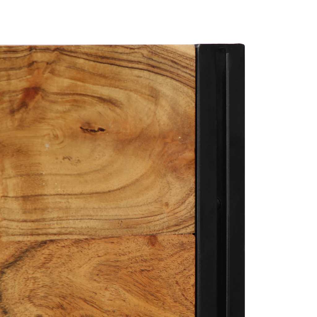 Cabeceira de cama 100 cm madeira de acácia maciça/ferro