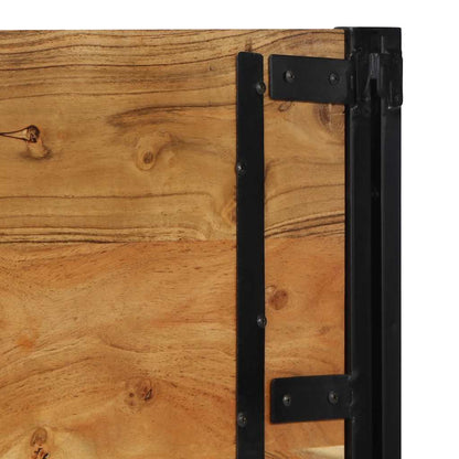 Cabeceira de cama 100 cm madeira de acácia maciça/ferro