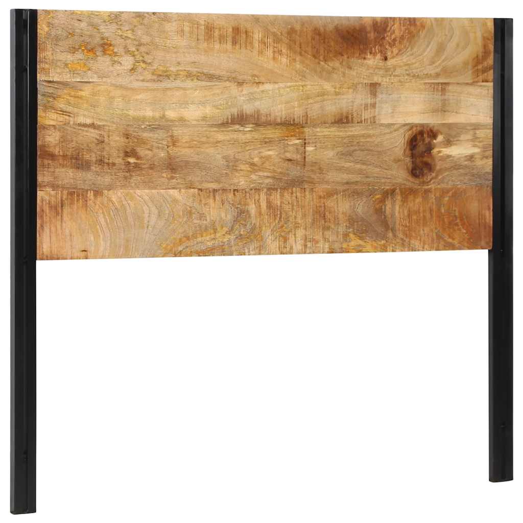 Cabeceira de cama 120 cm madeira de mangueira maciça e ferro