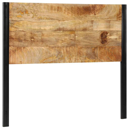 Cabeceira de cama 120 cm madeira de mangueira maciça e ferro