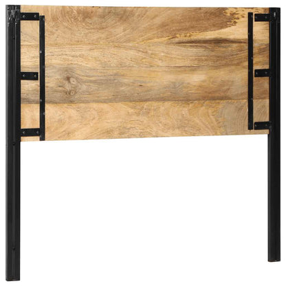 Cabeceira de cama 120 cm madeira de mangueira maciça e ferro