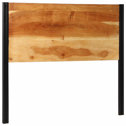Cabeceira de cama 120 cm madeira de acácia maciça/ferro