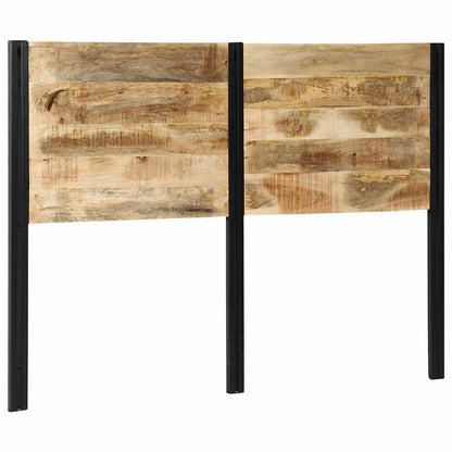 Cabeceira de cama 140 cm madeira de mangueira maciça e ferro