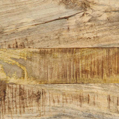 Cabeceira de cama 140 cm madeira de mangueira maciça e ferro