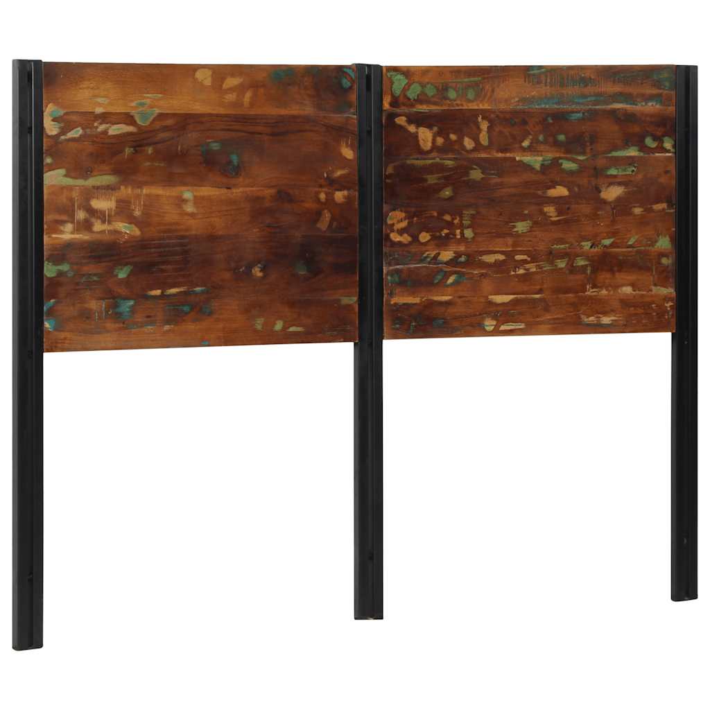 Cabeceira de cama 140 cm madeira recuperada maciça/ferro