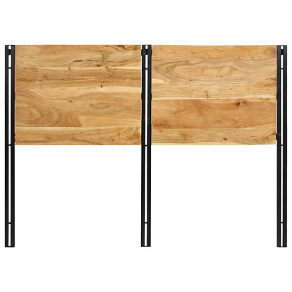 Cabeceira de cama 140 cm madeira de acácia maciça/ferro