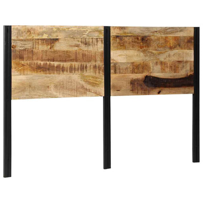 Cabeceira de cama 160 cm madeira de mangueira maciça e ferro