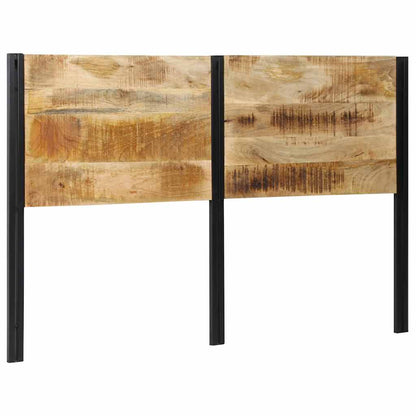 Cabeceira de cama 160 cm madeira de mangueira maciça e ferro