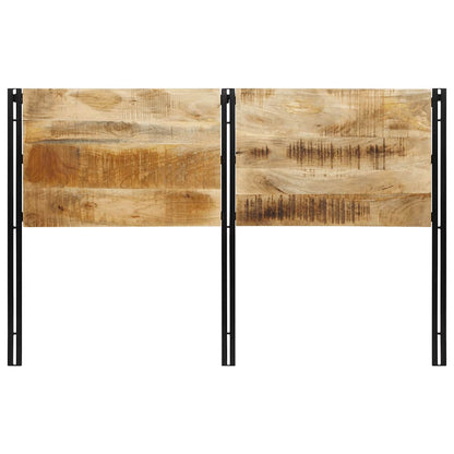 Cabeceira de cama 160 cm madeira de mangueira maciça e ferro