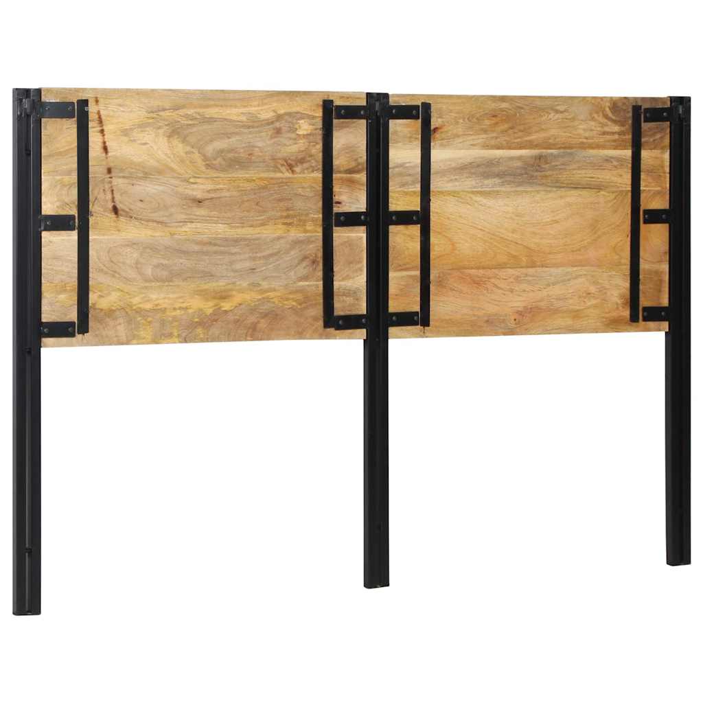 Cabeceira de cama 160 cm madeira de mangueira maciça e ferro