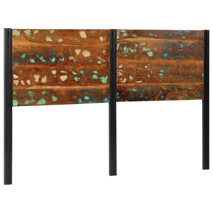 Cabeceira de cama 160 cm madeira recuperada maciça/ferro