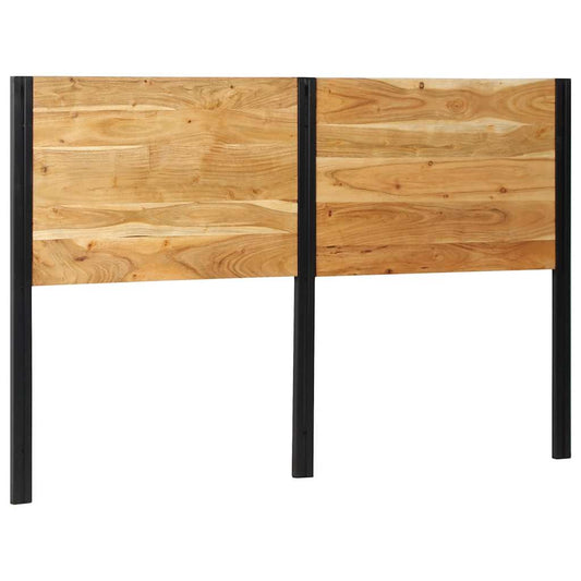 Cabeceira de cama 160 cm madeira de acácia maciça/ferro