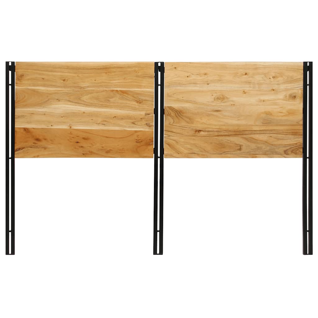 Cabeceira de cama 160 cm madeira de acácia maciça/ferro
