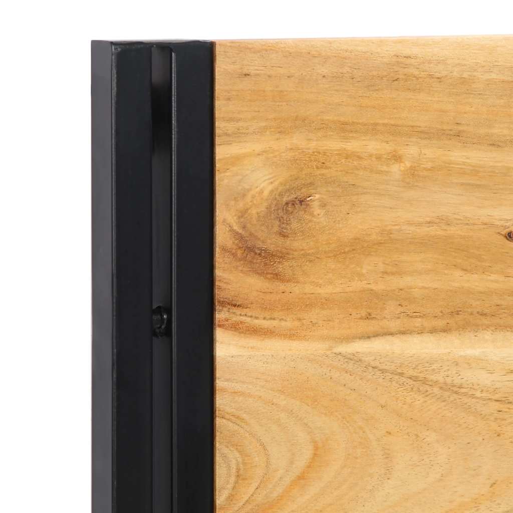 Cabeceira de cama 160 cm madeira de acácia maciça/ferro