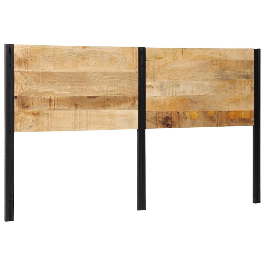 Cabeceira de cama 180 cm madeira de mangueira maciça e ferro