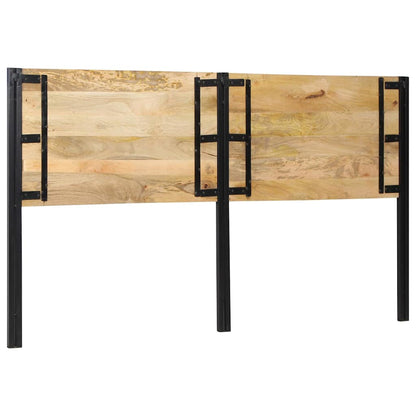 Cabeceira de cama 180 cm madeira de mangueira maciça e ferro