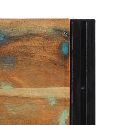 Cabeceira de cama 180 cm madeira recuperada maciça/ferro