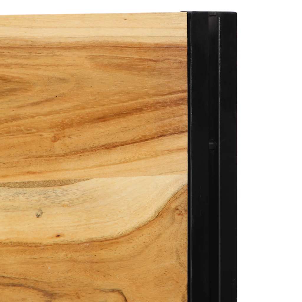 Cabeceira de cama 180 cm madeira de acácia maciça/ferro