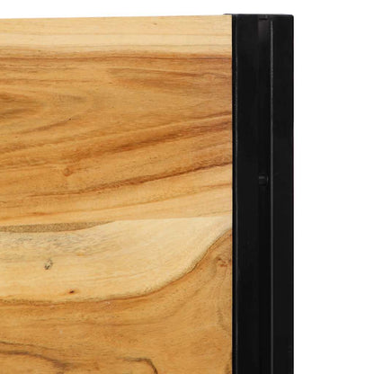 Cabeceira de cama 180 cm madeira de acácia maciça/ferro