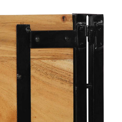 Cabeceira de cama 180 cm madeira de acácia maciça/ferro