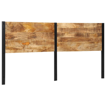 Cabeceira de cama 200 cm madeira de mangueira maciça e ferro