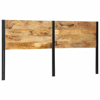 Cabeceira de cama 200 cm madeira de mangueira maciça e ferro