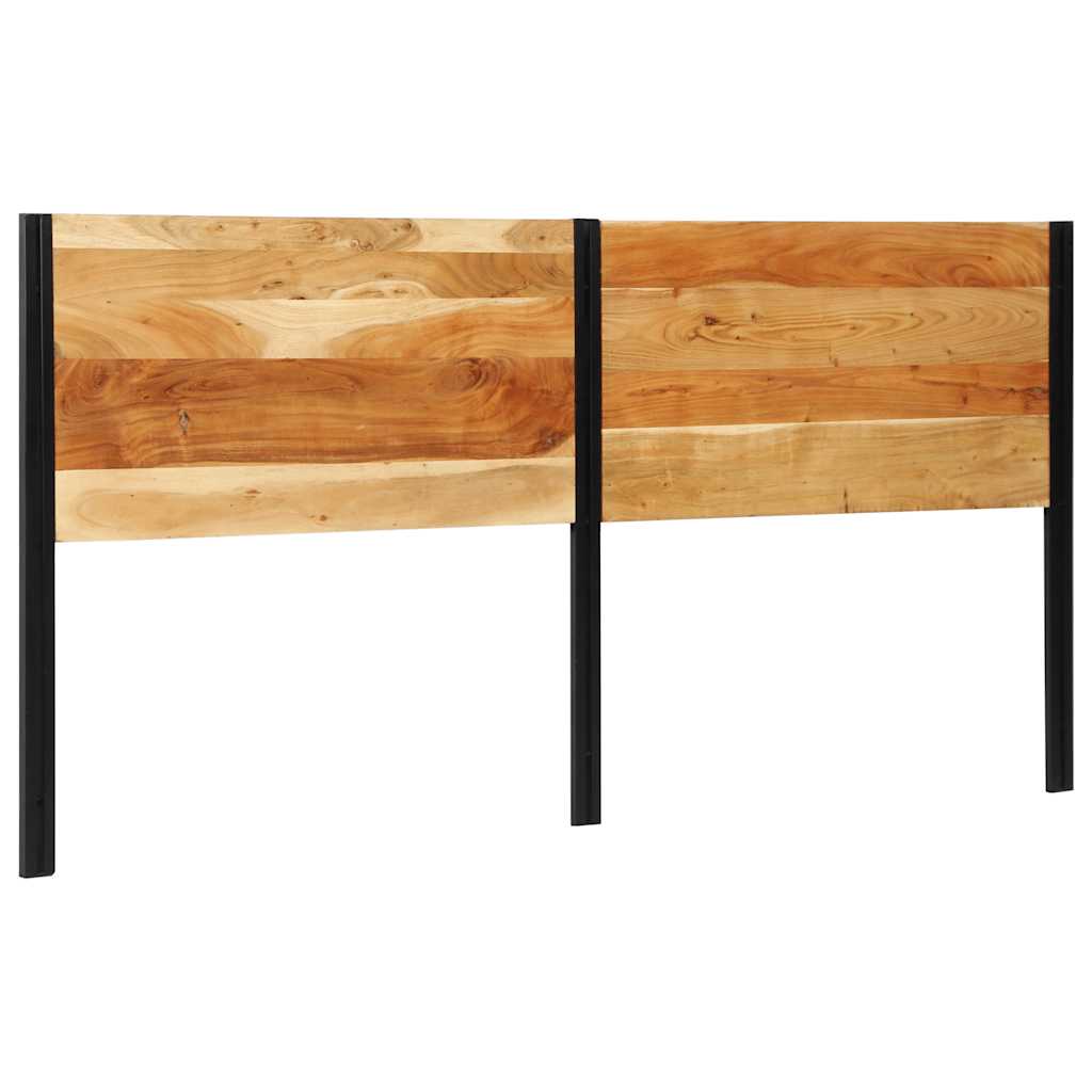 Cabeceira de cama 200 cm madeira de acácia maciça/ferro