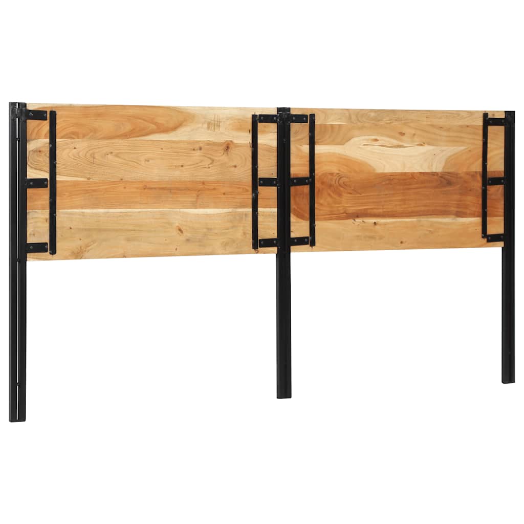 Cabeceira de cama 200 cm madeira de acácia maciça/ferro