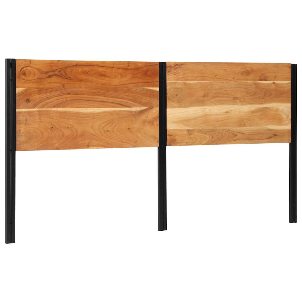 Cabeceira de cama 200 cm madeira de acácia maciça/ferro