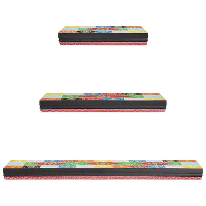 Prateleiras de Parede 3 pcs Multicolor 100 x 20 x 6 cm