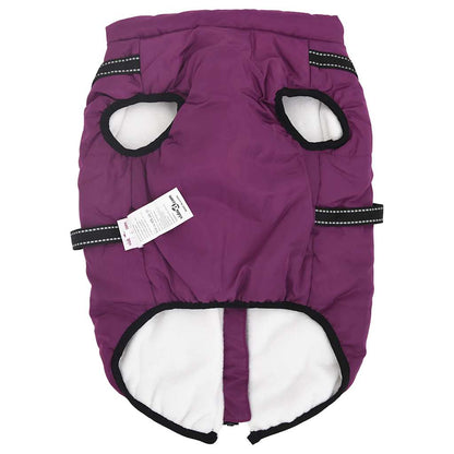 casaco para cães com arnês impermeável reflexivo roxo L52