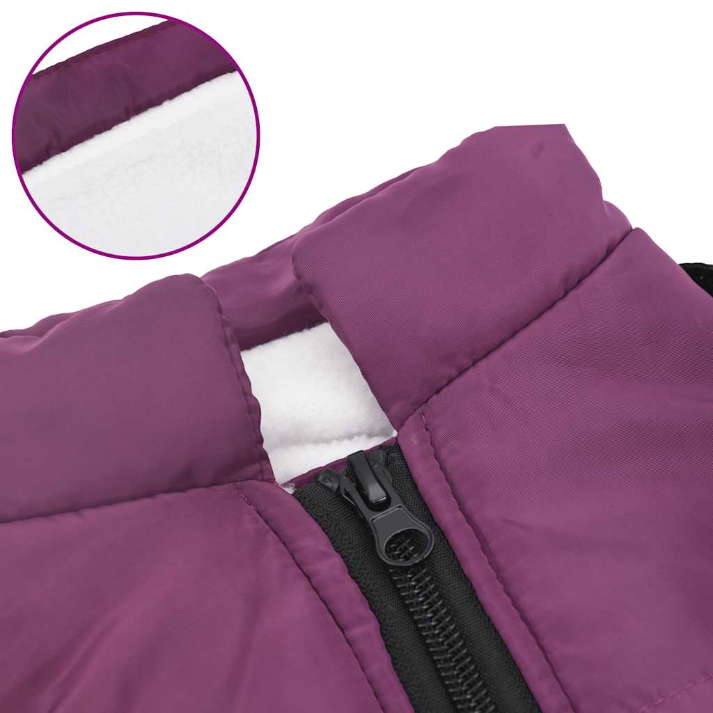 casaco para cães com arnês impermeável reflexivo roxo L40