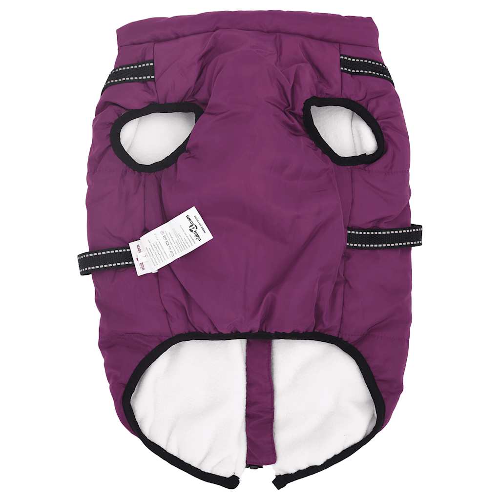 casaco para cães com arnês impermeável reflexivo roxo L44