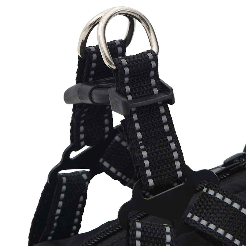 casaco para cães com arnês impermeável reflexivo preto L40