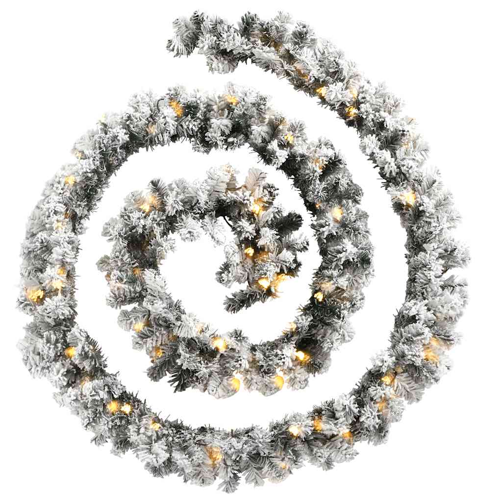 Guirlanda de Natal com Luzes LED Verde 5 m PVC