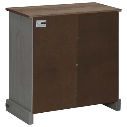 Aparador HALDEN com porta de correr 80x40x80 cm Madeira maciça