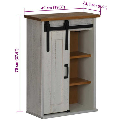 Armário suspenso HALDEN com porta de correr 49x22,5x70 cm Pinho