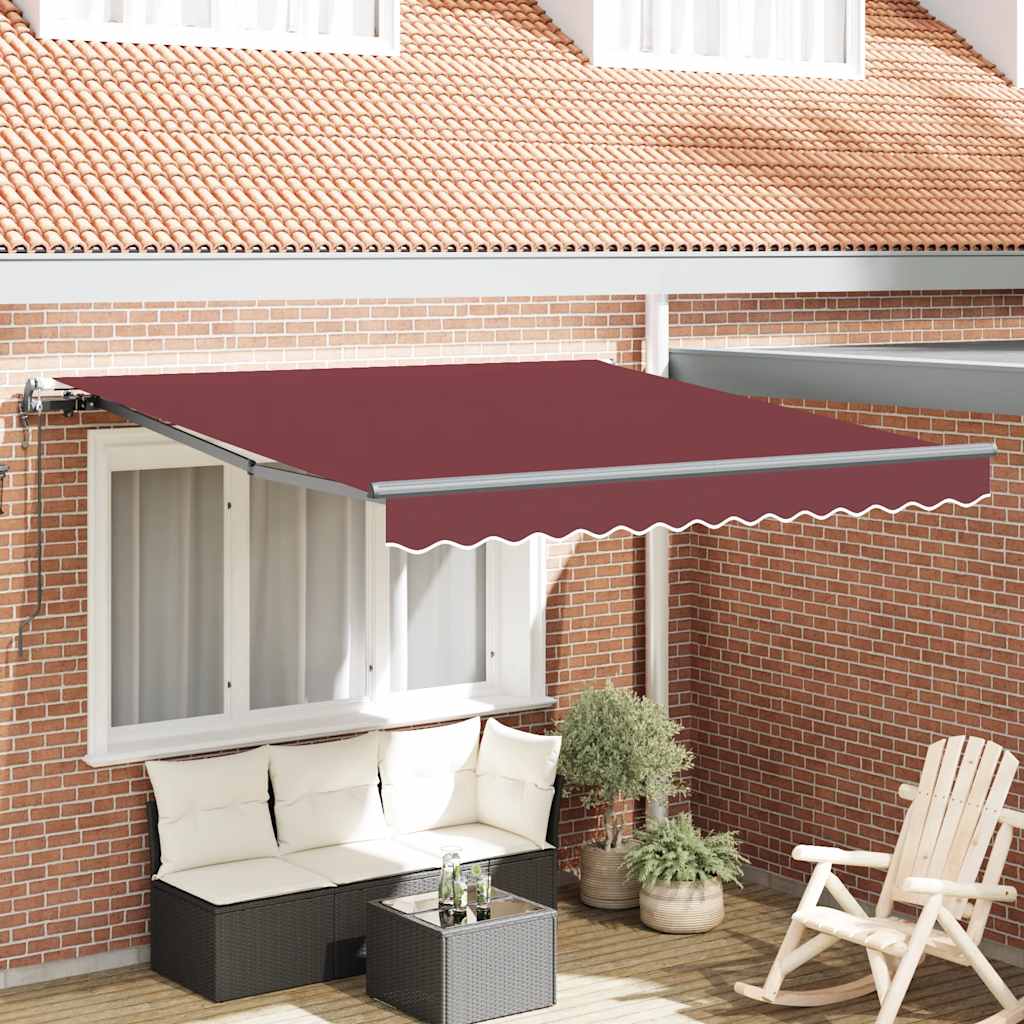 Toldo retrátil automático 300x250 cm bordô