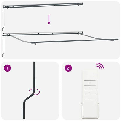 Toldo retrátil automático 400x300 cm bordô