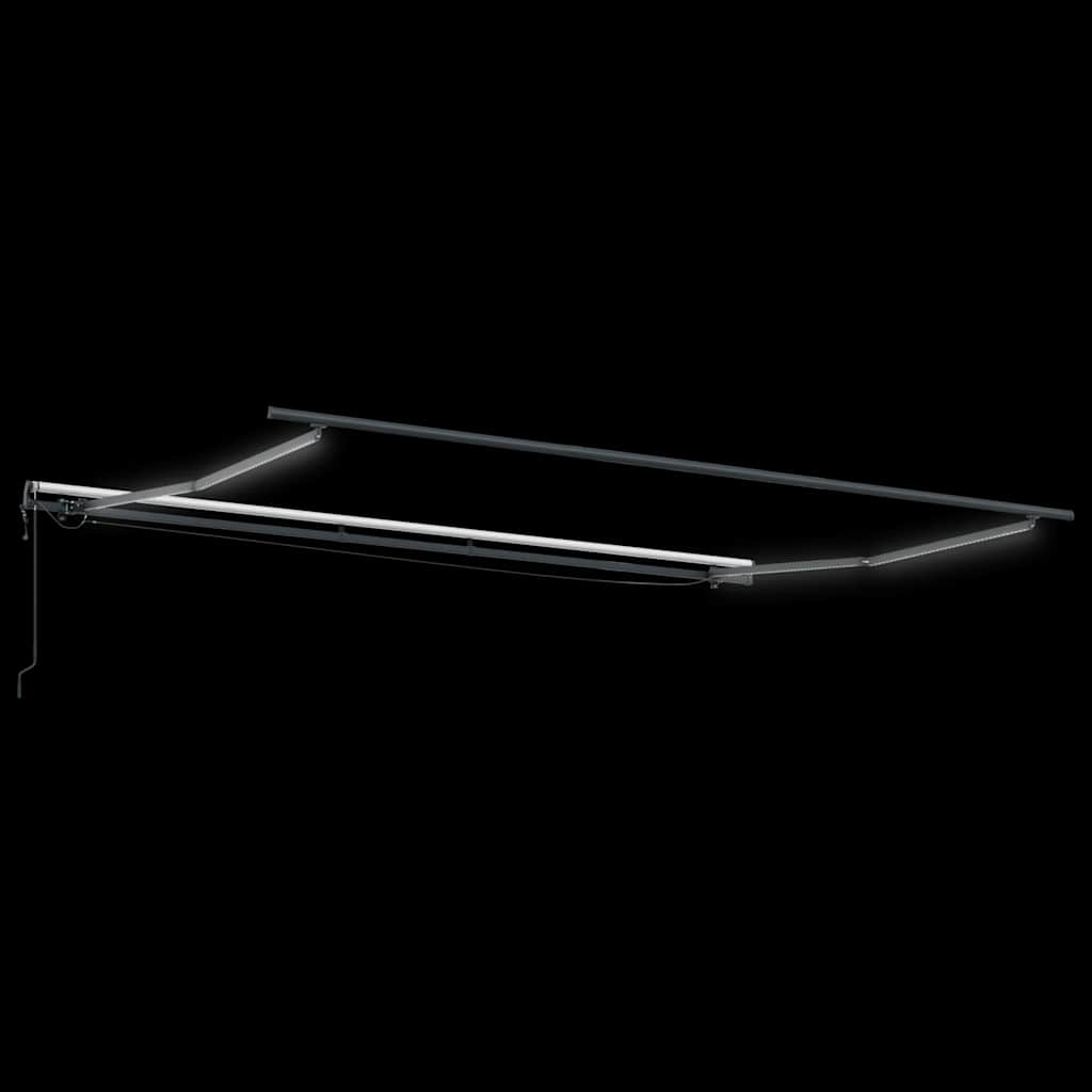 Toldo retrátil automático com luzes LED 400x300 cm bordô