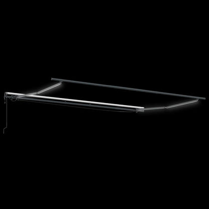 Toldo retrátil automático com luzes LED 400x300 cm bordô