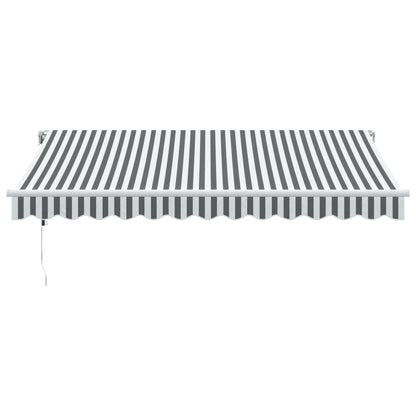 Toldo retrátil automático 350x250 cm antracite e branco