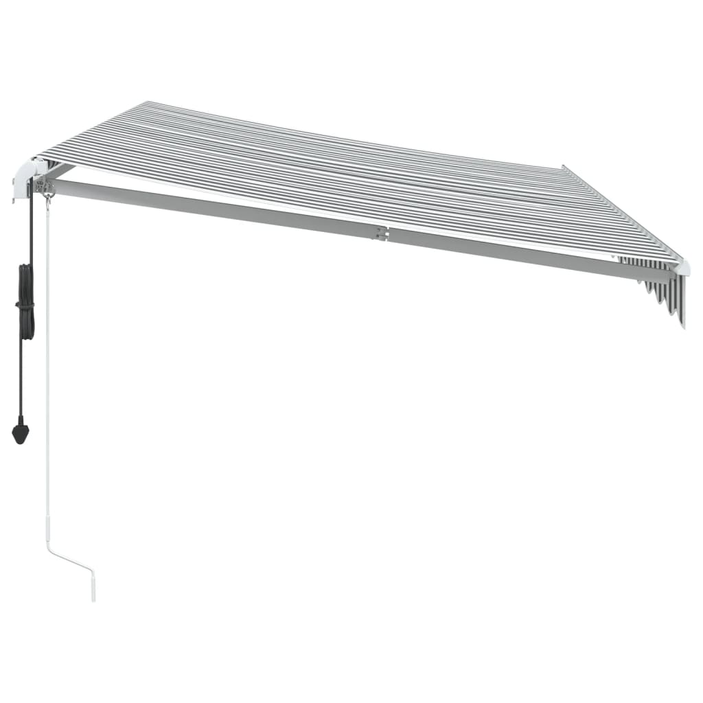 Toldo retrátil automático 350x250 cm antracite e branco