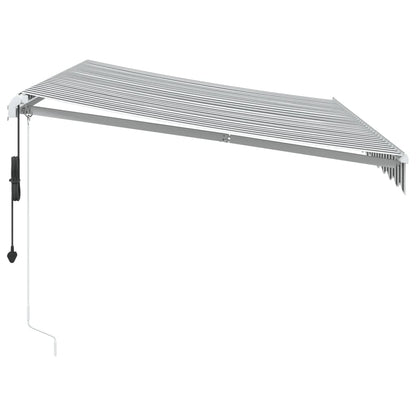 Toldo retrátil automático 350x250 cm antracite e branco
