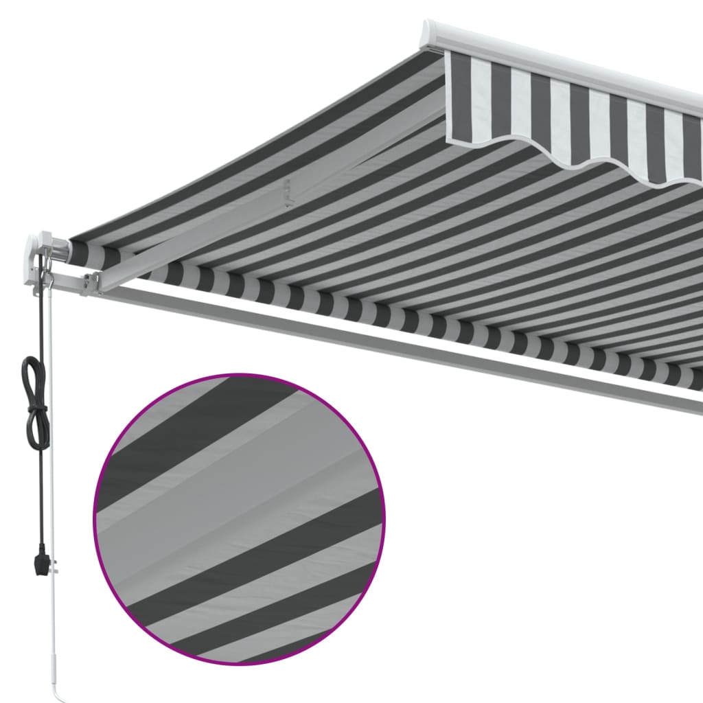 Toldo retrátil automático 350x250 cm antracite e branco
